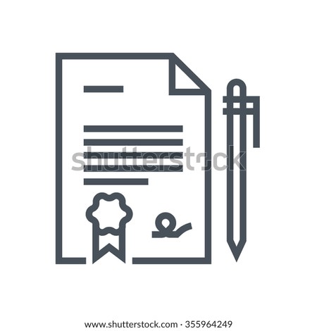 Legal Documents icon suitable for info graphics, websites and print media and  interfaces. Line vector icon.