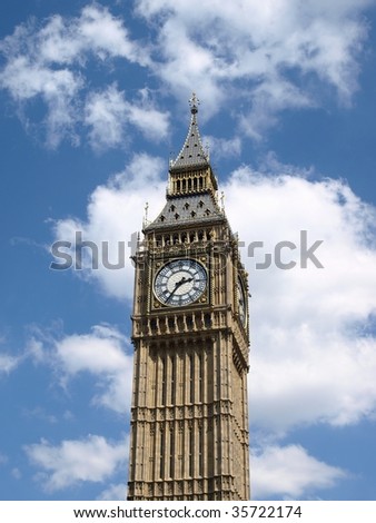 Big Ben Clock Tower of the Houses of Parliament