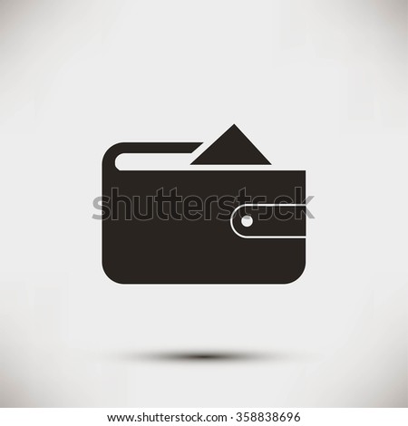 Flat long shadow Wallet icon