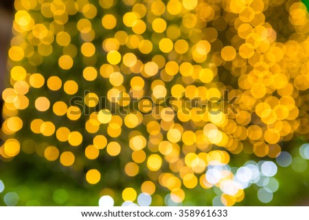 many bokeh light of new year decoration