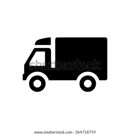 Truck    icon,  isolated. Flat  design.