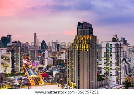 Bangkok, Thailand city skyline.