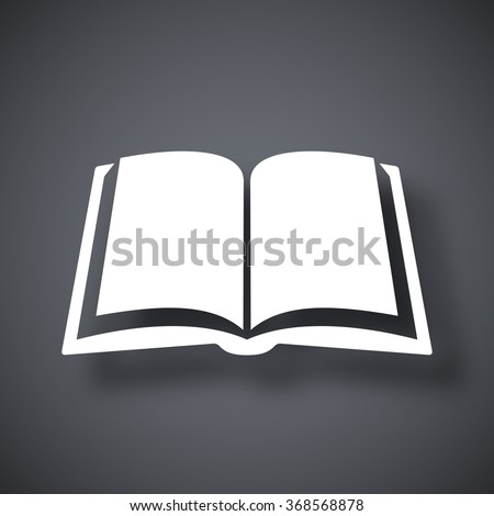 Vector icon of an open book