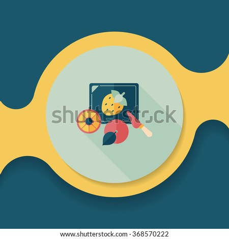 cutting toy flat icon with long shadow,eps10
