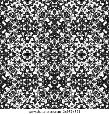 Gentle abstract in dark shadows, paisley ornament. Seamless pattern or textures. Kaleidoscopic orient popular style 