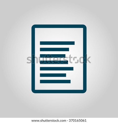 File blue icon on grey background with white on center