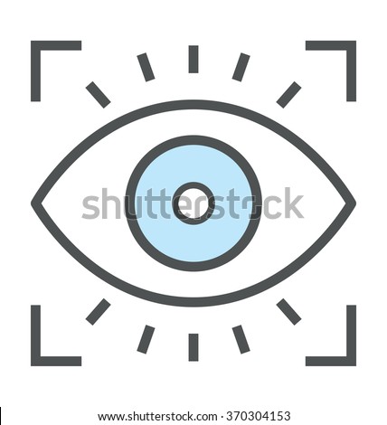 Eye Focus Flat Icon Illustration