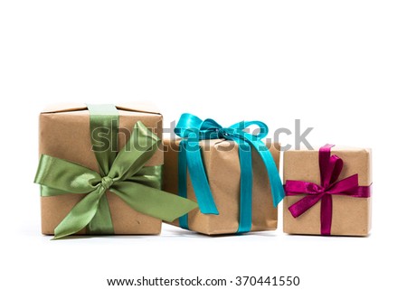 Gifts isolated on white background