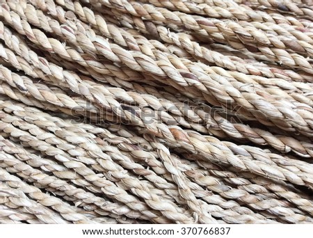 Bunches of rope for sale in the market, Thailand