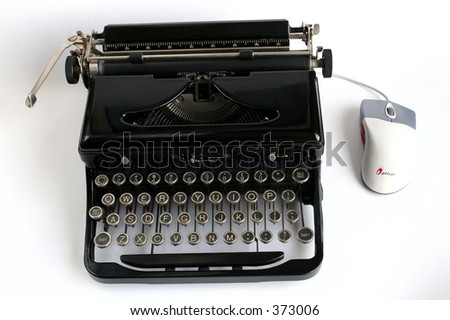 Typewriter and computer mouse