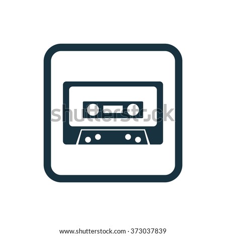 audiocassette icon, on white background