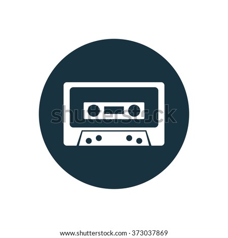 audiocassette icon, on white background