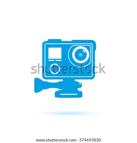 Action camera. illustration. Icons, button. Vector image isolated on white background
