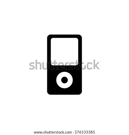 Portable music player. Vector icon