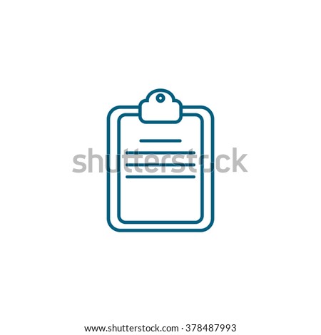 Check list note pad. Vector icon blue
