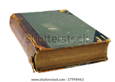 Old book isolated on white background