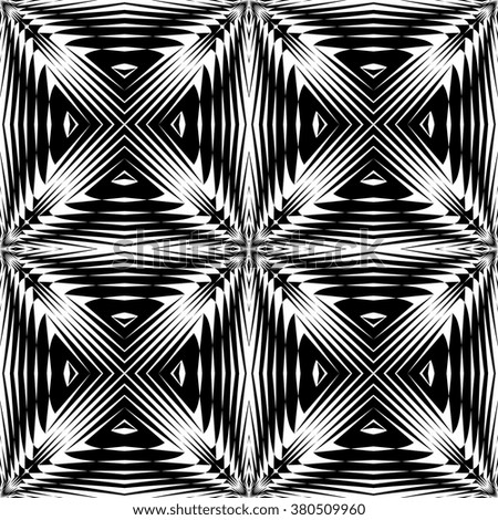 Design seamless monochrome geometric pattern. Abstract lattice background. Vector art. No gradient