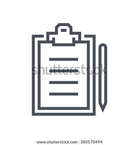 Paper binder  icon suitable for info graphics, websites and print media and  interfaces. Line vector icon.
