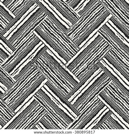 Abstract rough striped and distressed zigzag blocks. Seamless pattern.