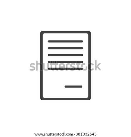 Notepad icon. Template stationery isolated symbol, emblem. Vector. 