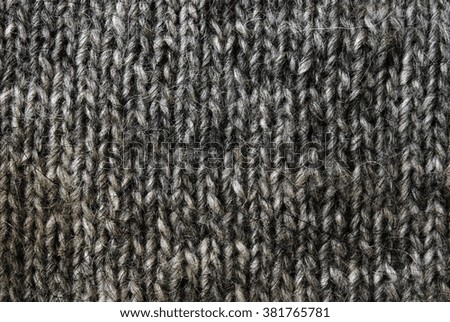 green knitted wool with pattern