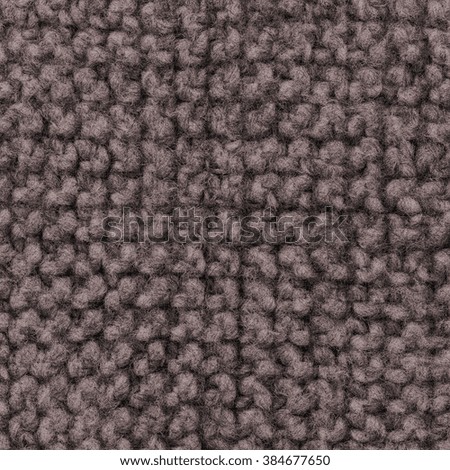 The texture of knitted fabrics brown color