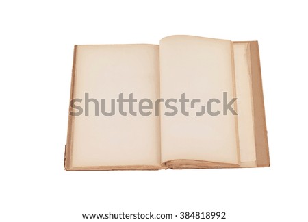 open old book on white background