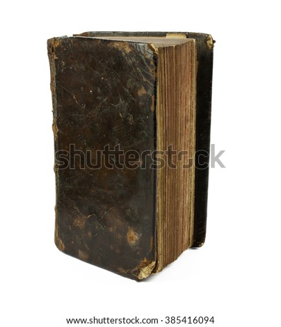 very old book isolated on white