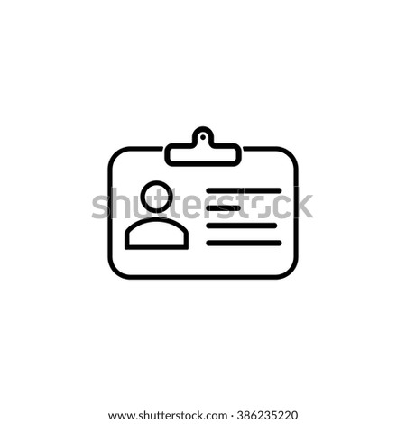 security set id card line icon