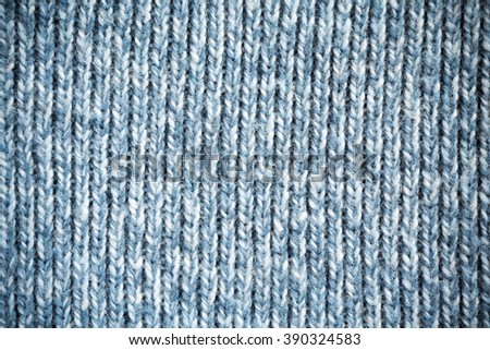 Blue Wool Fabric Texture close up View with vertical Direction of Threads for traditional casual Background in cold colors with volume and perspective