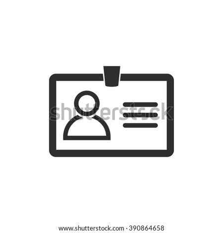 Personal   vector icon. Black  illustration isolated on white  background for graphic and web design.