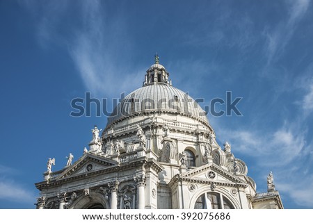 Veiw at Basilica di Santa Maria della Salute, Venice, Italy, 2015