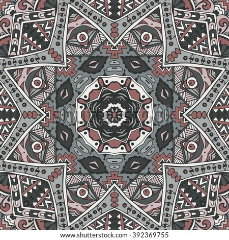 orient geometric mosaic seamless pattern background