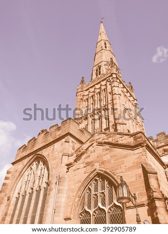 Holy Trinity parish Church, Coventry, England, UK vintage