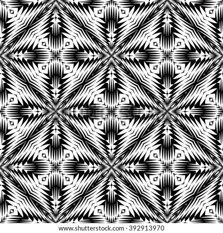 Design seamless monochrome geometric pattern. Abstract lattice background. Vector art. No gradient