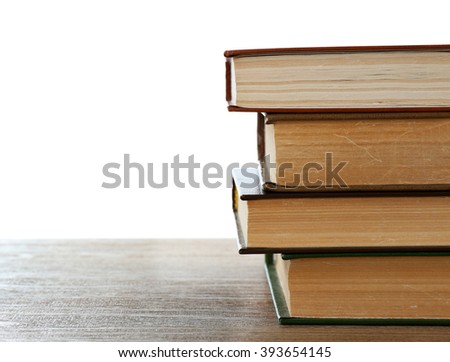 Few books on table, closeup