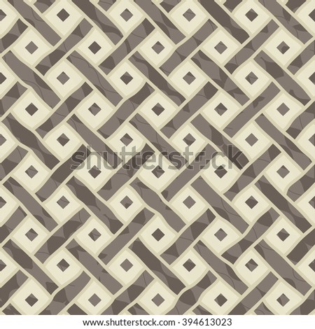 seamless hand drawn geometric pattern in  brown and beige