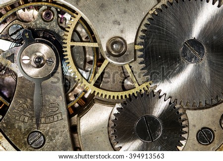 clockwork old mechanical pocket watch, high resolution and detail