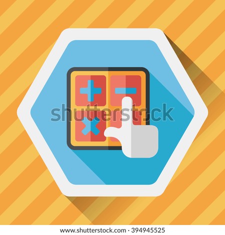 shopping calculator flat icon with long shadow,eps10