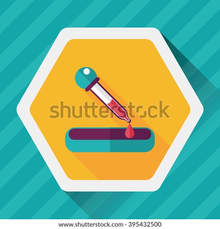 dropper flat icon with long shadow