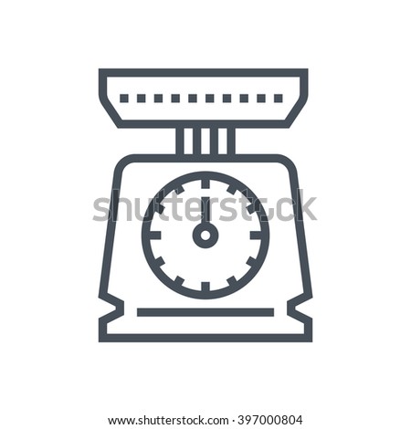 Weight, scale icon suitable for info graphics, websites and print media and  interfaces. Line vector icon.