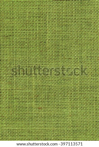 texture of green linen fabric