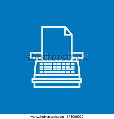 Typewriter line icon.