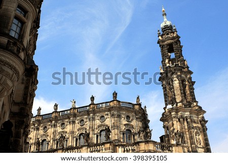 Dresden Cathedral, or the Cathedral of the Holy Trinity,  Catholic Church of the Royal Court of Saxony, Germany