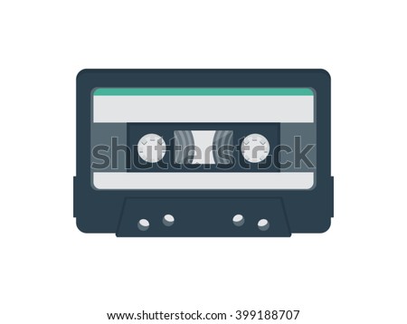 Radio Tape Illustration - Flat Icon
