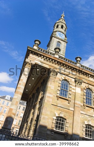 St Andrew's Church, Glasgow, Scotland, UK at dynamic angle.