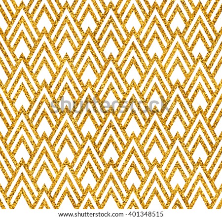 Vector golden seamless geometric pattern