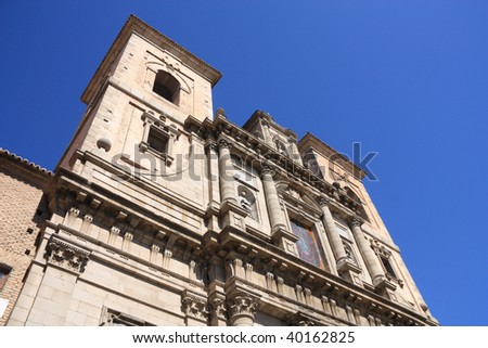 Jesuit Church in Toledo - beautiful facade. Spain, Europe.