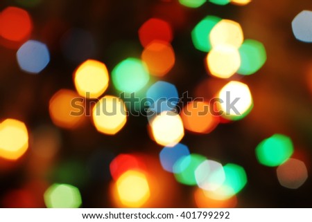 Abstract blurred background with bokeh defocused lights and shadow