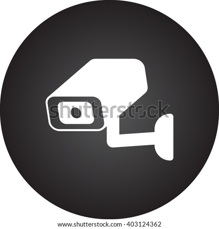 Surveillance Camera sign simple icon on  background